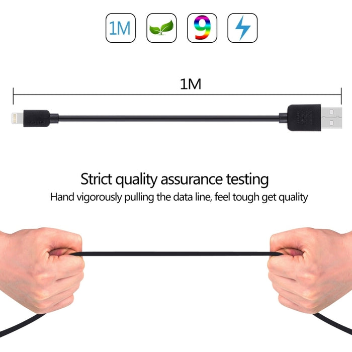 4 PCS HAWEEL 1m Kit de cable de carga y sincronización de alta velocidad de 8 pines a USB para iPhone, iPad