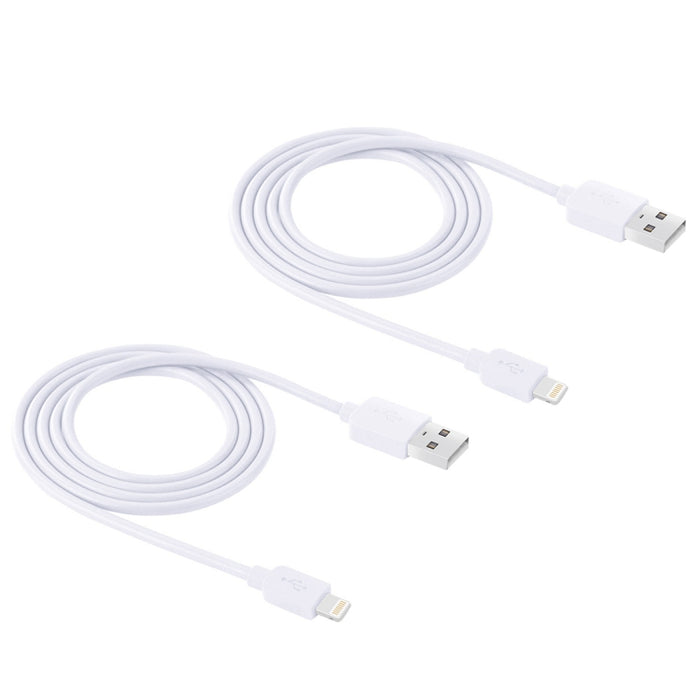 2 PCS HAWEEL 1m Alta velocidad 8 pines a USB Kit de cable de carga y sincronización para iPhone, iPad