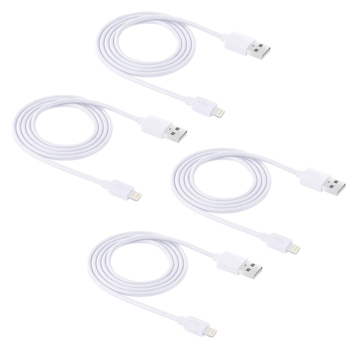4 PCS HAWEEL 1m Kit de cable de carga y sincronización de alta velocidad de 8 pines a USB para iPhone, iPad, 4pcs