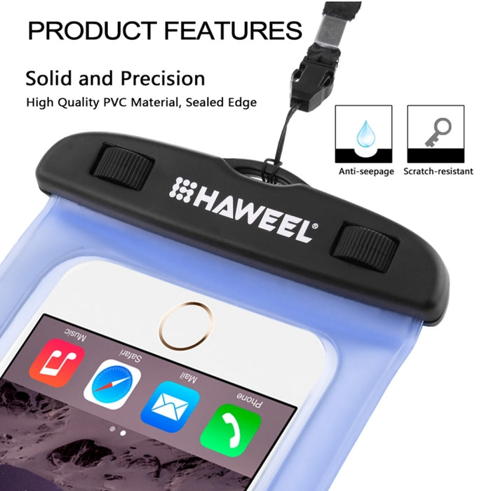 Bolsa impermeable universal transparente HAWEEL con cordón para iPhone, Galaxy, Huawei, Xiaomi, LG, HTC y otros teléfonos inteligentes