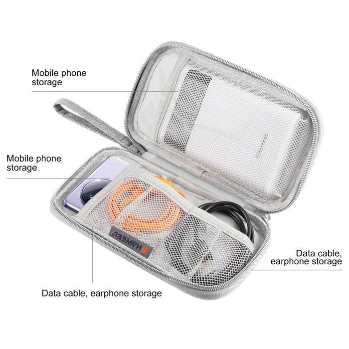 Bolsa de almacenamiento organizadora electrónica HAWEEL para teléfonos móviles, banco de energía, cables, ratón, auriculares