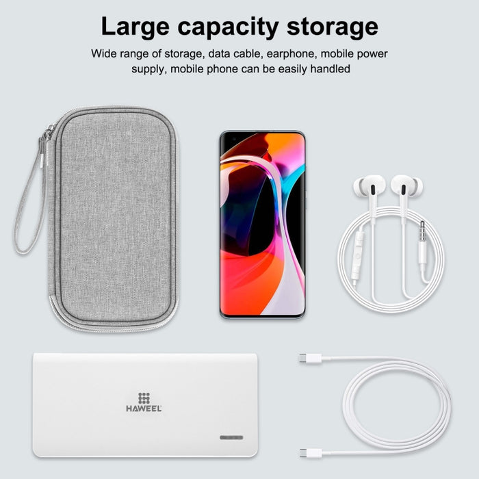 Bolsa de almacenamiento organizadora electrónica HAWEEL para teléfonos móviles, banco de energía, cables, ratón, auriculares