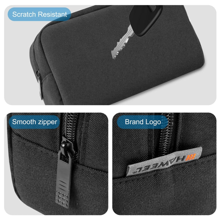 Bolsa de almacenamiento organizadora electrónica HAWEEL para cargador, banco de energía, cables, mouse, auriculares, tamaño: S