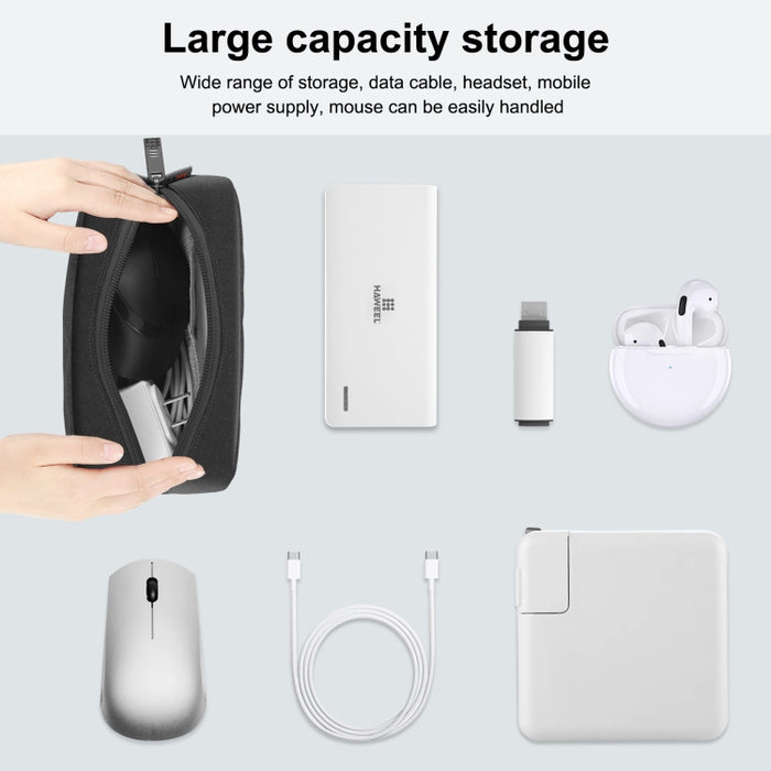 Bolsa de almacenamiento organizadora electrónica HAWEEL para cargador, banco de energía, cables, mouse, auriculares, tamaño: S
