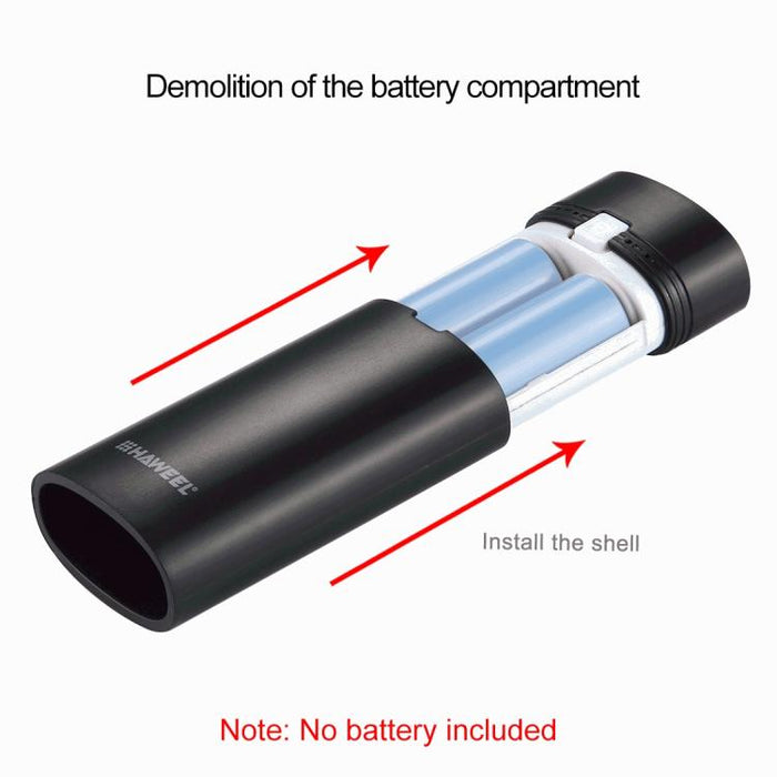 HAWEEL DIY 2x 18650 batería (no incluida) 5600mAh Power Bank Shell Box con salida USB e indicador