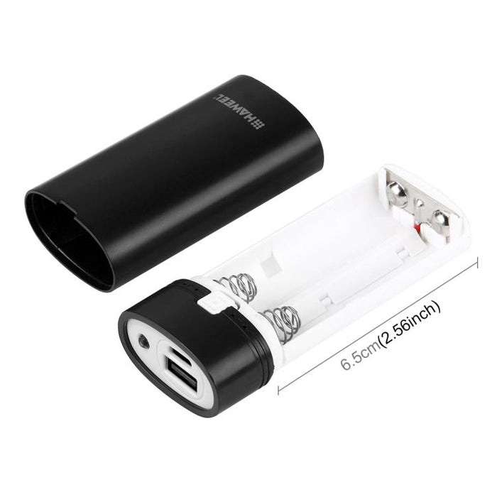 HAWEEL DIY 2x 18650 batería (no incluida) 5600mAh Power Bank Shell Box con salida USB e indicador