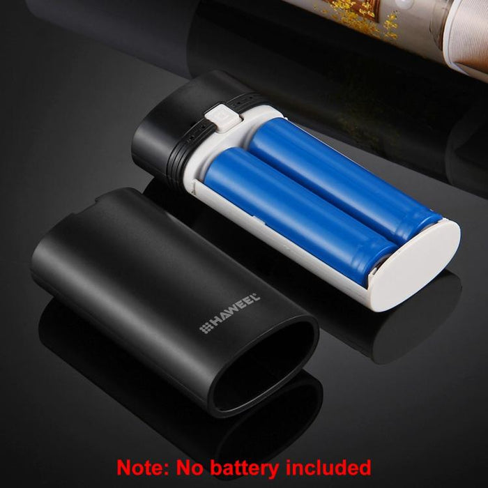 HAWEEL DIY 2x 18650 batería (no incluida) 5600mAh Power Bank Shell Box con salida USB e indicador