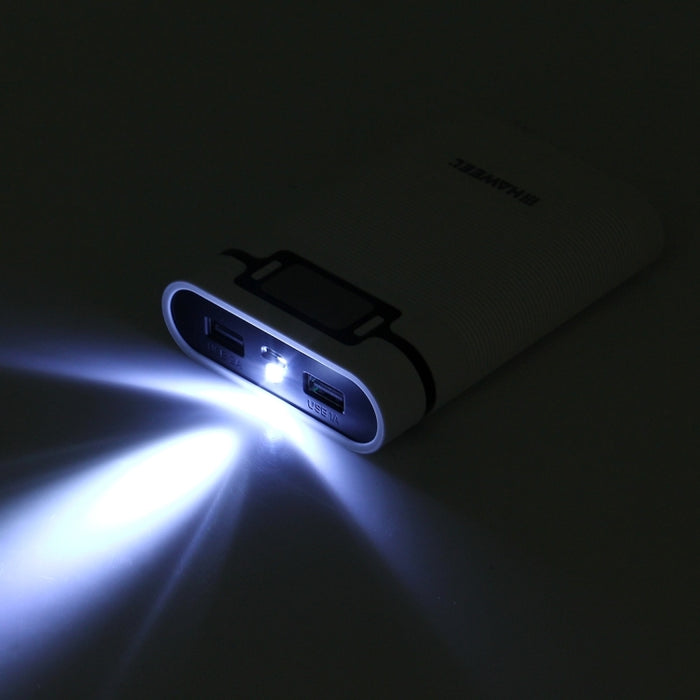 HAWEEL DIY 4 x 18650 batería (no incluida) 10000 mAh Power Bank Shell Box con 2 x salida USB y pantalla para iPhone, Galaxy, Sony, HTC, Google, Huawei, Xiaomi, Lenovo y otros teléfonos inteligentes
