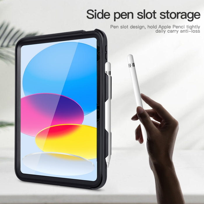 Para iPad 10.a generación 10.9 2022 360 Funda para tableta a prueba de golpes de cuerpo completo con agarre, soporte y ranura para bolígrafo