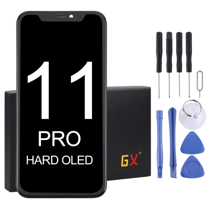 Pantalla LCD de material OLED y ensamblaje completo del digitalizador con marco para iPhone 11 Pro, For iPhone 11 Pro (GX OLED)