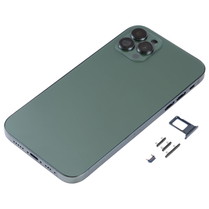 Cubierta de carcasa trasera con marco galvanizado con apariencia de imitación de iP13 Pro para iPhone 11, for iPhone 11(Electroplated Frame,Green)