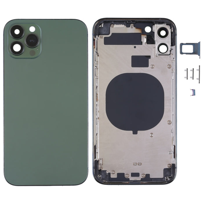 Cubierta de carcasa trasera con marco galvanizado con apariencia de imitación de iP13 Pro para iPhone 11, for iPhone 11(Electroplated Frame,Green)