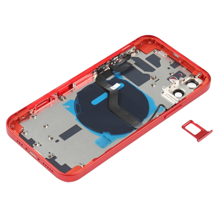 Tapa Trasera de Batería (con Teclas Laterales, Bandeja para Tarjetas, Cable Flexible de Encendido + Volumen y Módulo de Carga Inalámbrica) para iPhone 12, For iPhone 12