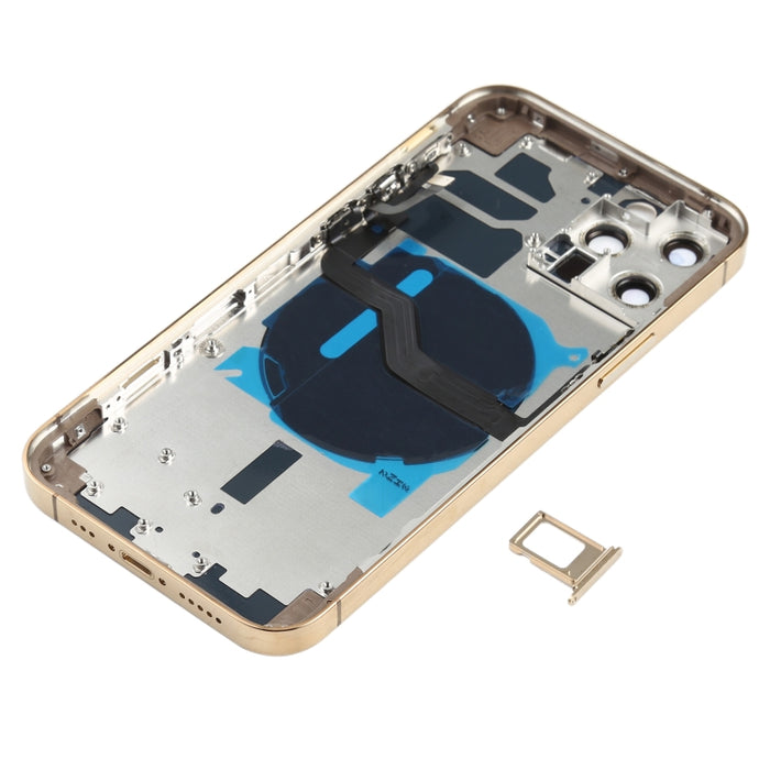 Tapa Trasera de Batería (con Teclas Laterales, Bandeja para Tarjetas, Cable Flexible de Encendido + Volumen y Módulo de Carga Inalámbrica) para iPhone 12 Pro, For iPhone 12 Pro