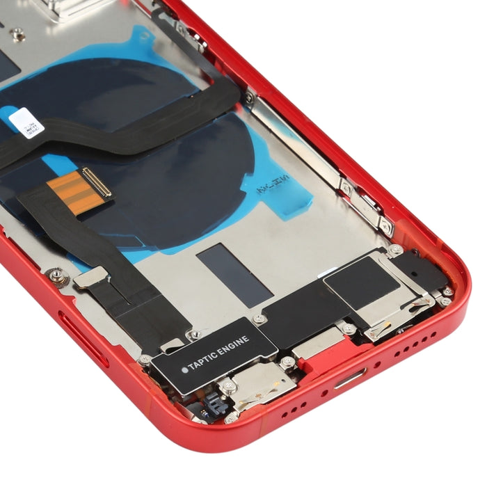 Conjunto de cubierta trasera de batería (con teclas laterales, timbre de altavoz, motor, lente de cámara, bandeja para tarjetas, botón de encendido, botón de volumen, puerto de carga y módulo de carga inalámbrico) para iPhone 12, For iPhone 12(Assembly)