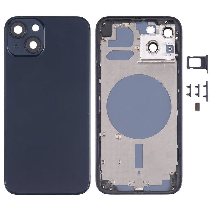 Cubierta de carcasa trasera con bandeja para tarjeta SIM, teclas laterales y lente de cámara para iPhone 13, For iPhone 13(with Card Tray & Side Keys), For iPhone 13(with SIM Card Tray & Side Keys), For iPhone 13