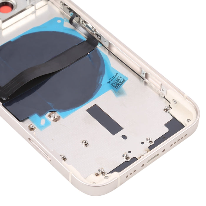 Para iPhone 13 Tapa trasera de batería con teclas laterales, bandeja para tarjetas, cable flexible de encendido + volumen y módulo de carga inalámbrica, For iPhone 13 (Assembly)
