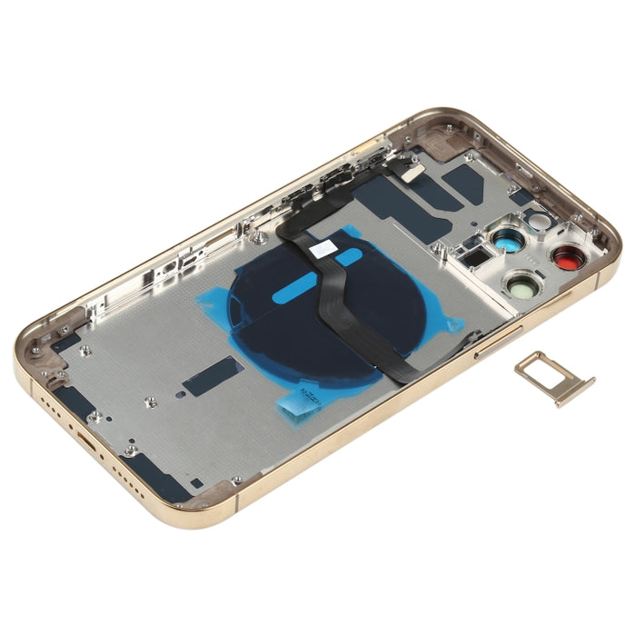 Tapa Trasera de Batería (con Teclas Laterales, Bandeja para Tarjetas, Cable Flexible de Encendido + Volumen y Módulo de Carga Inalámbrica) para iPhone 12 Pro Max, For iPhone 12 Pro Max