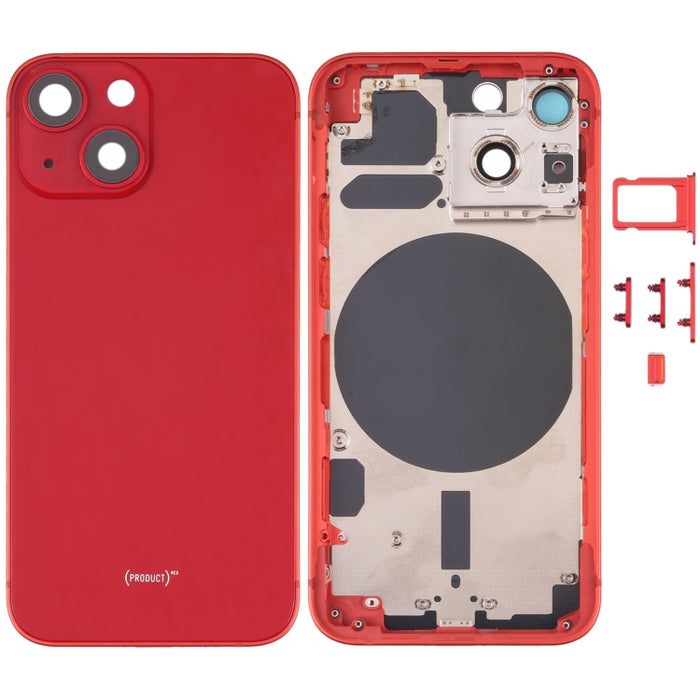 Cubierta de carcasa trasera con bandeja para tarjeta SIM, teclas laterales y lente de cámara para iPhone 13 Mini, For iPhone 13 Mini