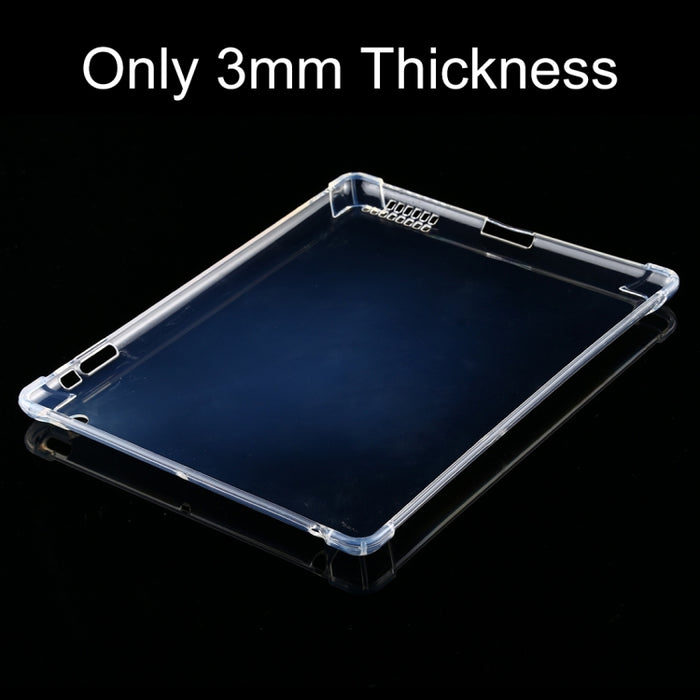 Para iPad 4/3/2 Funda protectora transparente a prueba de golpes con cuatro esquinas de 3 mm