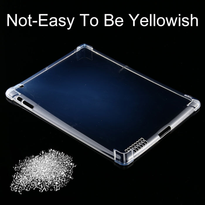 Para iPad 4/3/2 Funda protectora transparente a prueba de golpes con cuatro esquinas de 3 mm