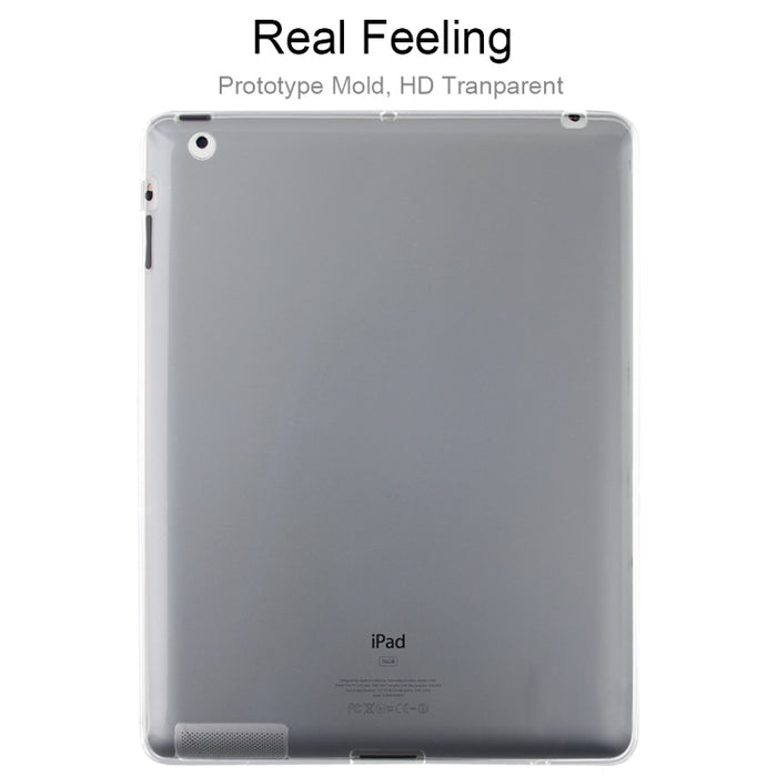 Para iPad 4/3/2 Funda protectora transparente a prueba de golpes de 3 mm