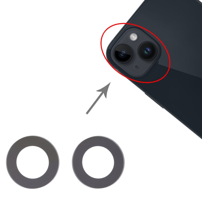 Para lente de cámara trasera de iPhone 14, For iPhone 14