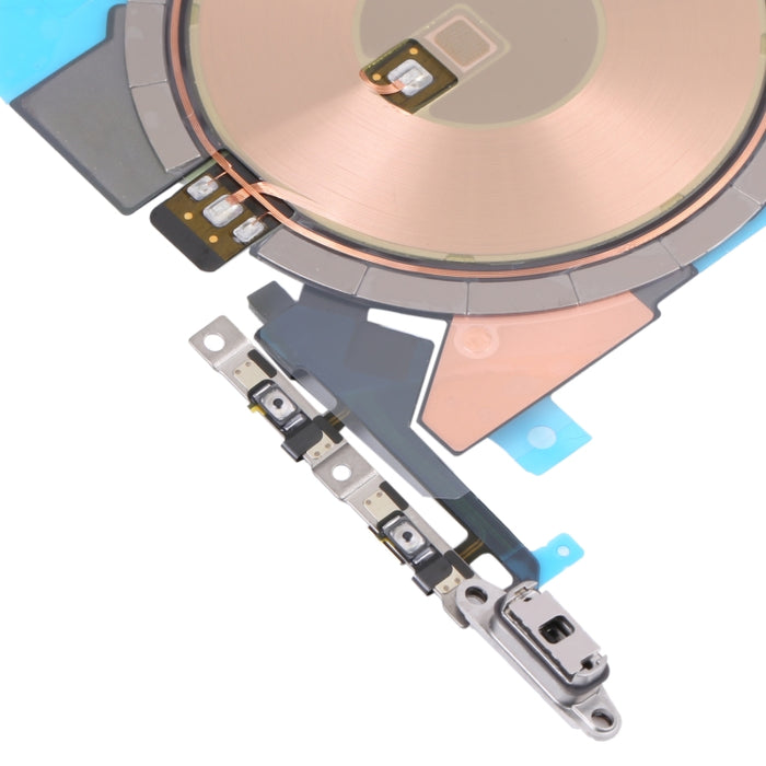 Para iPhone 14 Pro Max Módulo de carga inalámbrica NFC con cable flexible de encendido y volumen, For iPhone 14 Pro Max