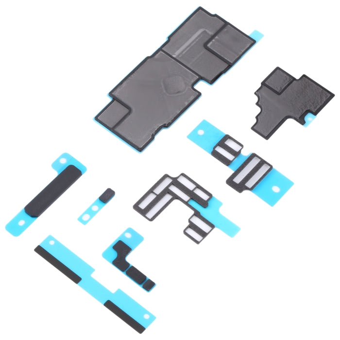 Para iPhone 14 Pro Max 10 piezas almohadillas de espuma de esponja para placa base + pegatina de grafito para disipador de calor, For iPhone 14 Pro Max