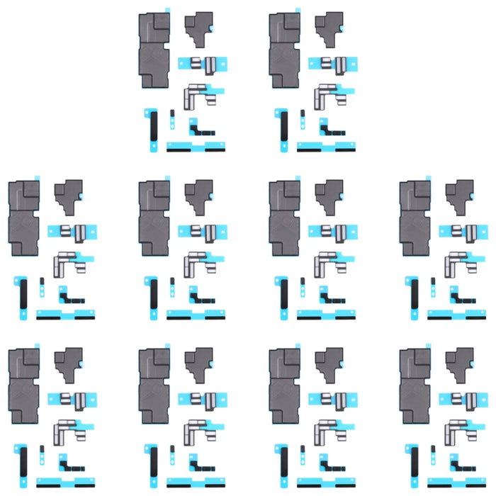 Para iPhone 14 Pro Max 10 piezas almohadillas de espuma de esponja para placa base + pegatina de grafito para disipador de calor, For iPhone 14 Pro Max