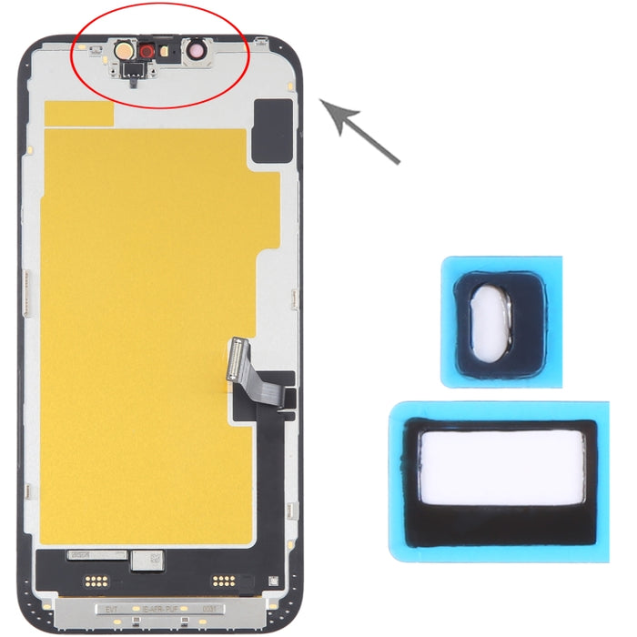 100/Set Cámara frontal Sensor de luz LCD Adhesivo trasero para iPhone 14/14 Plus
