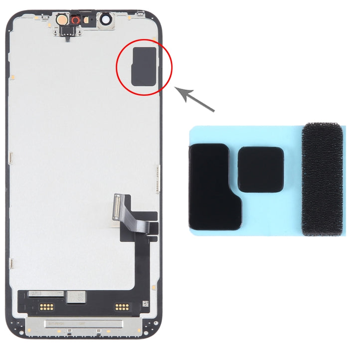 100/Set LCD adhesivo negro para iPhone 14/14 Plus