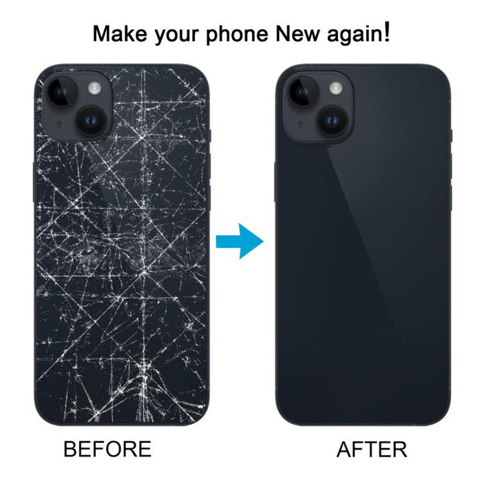 Tapa trasera de batería de vidrio para iPhone 14 Plus con soporte de flash + módulo de carga inalámbrica, For iPhone 14 Plus