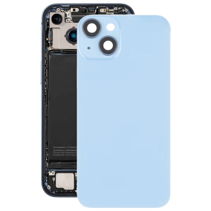 Tapa trasera de batería de vidrio para iPhone 14 con soporte de flash + módulo de carga inalámbrica, For iPhone 14