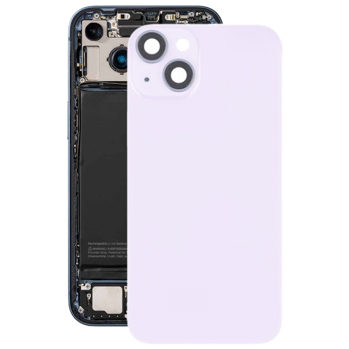 Tapa trasera de batería de vidrio para iPhone 14 con soporte de flash + módulo de carga inalámbrica, For iPhone 14