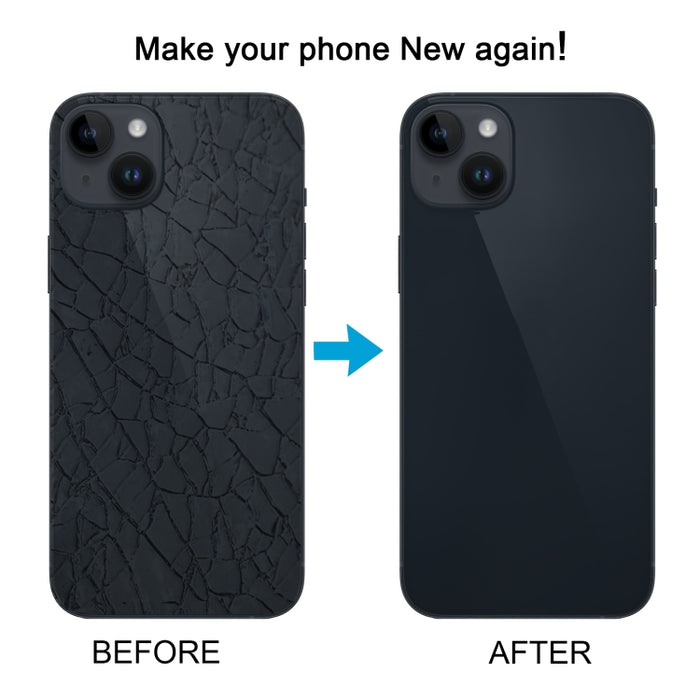 Tapa trasera de batería de vidrio para iPhone 14 con soporte de flash + módulo de carga inalámbrica, For iPhone 14