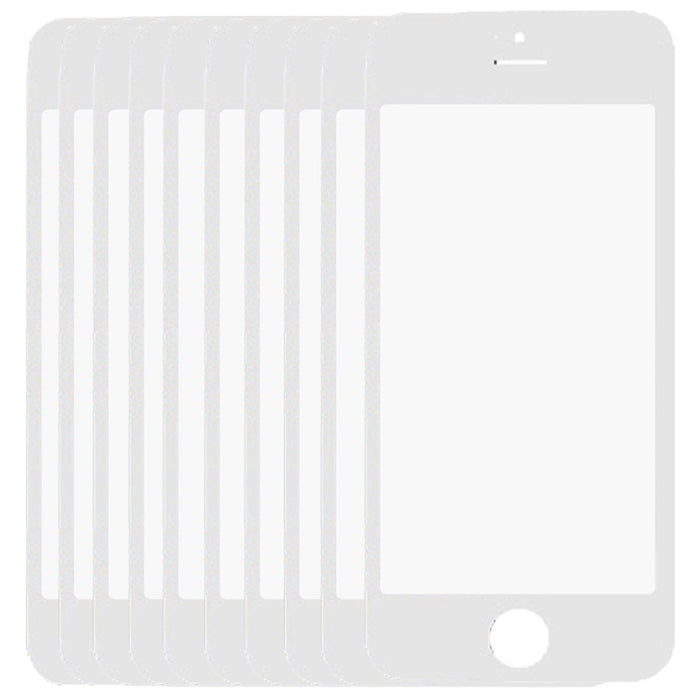 10 PCS para iPhone 5 y 5S Lente de vidrio exterior de pantalla frontal, 10 PCS for i5 & 5S, 10 PCS for iPhone 5 & 5S