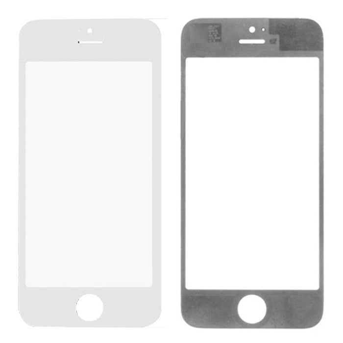 5 PCS negro + 5 PCS blanco para iPhone 5 y 5S Lente de vidrio exterior de pantalla frontal, 5 Black 5 White for i5 & 5S