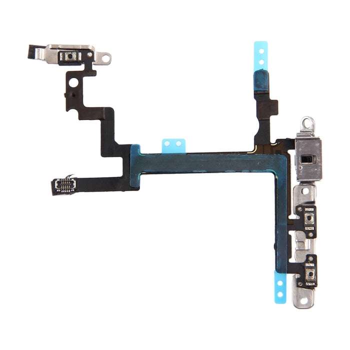 Cable flexible con botón de encendido y botón de volumen con soportes para iPhone 5, For iPhone 5