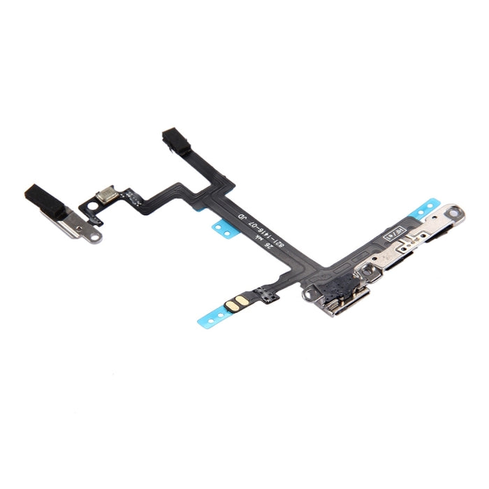 Cable flexible con botón de encendido y botón de volumen con soportes para iPhone 5, For iPhone 5