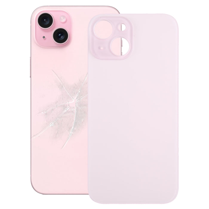 Cubierta trasera de batería de vidrio con orificio grande para cámara de fácil reemplazo para iPhone 15, For iPhone 15(Not Disassemble)
