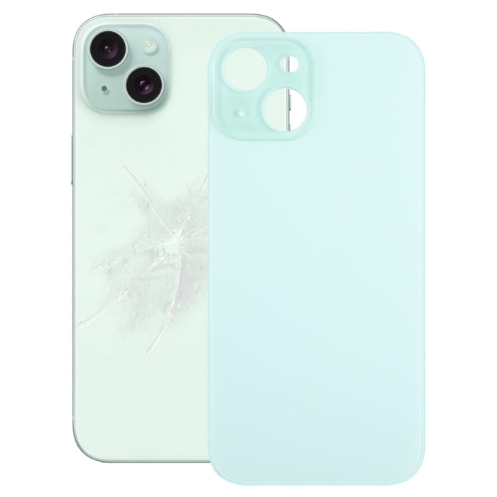Cubierta trasera de batería de vidrio con orificio grande para cámara de fácil reemplazo para iPhone 15, For iPhone 15(Not Disassemble)