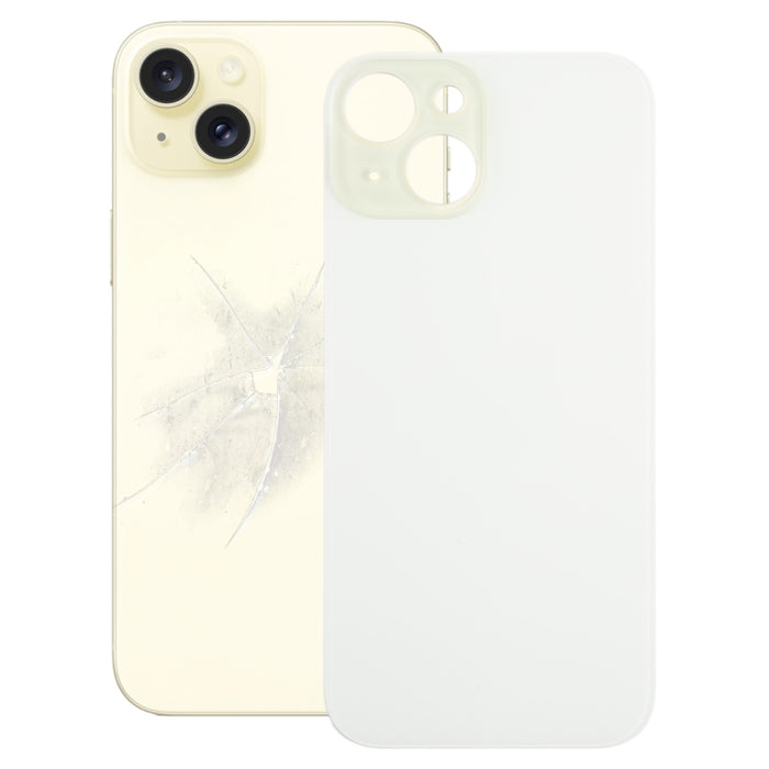 Cubierta trasera de batería de vidrio con orificio grande para cámara de fácil reemplazo para iPhone 15, For iPhone 15(Not Disassemble)