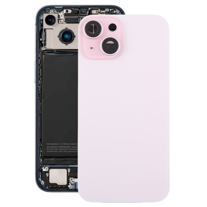 Para iPhone 15 Plus Tapa trasera de batería de vidrio con tapa de lente de cámara, For iPhone 15 Plus (with Camera Cover)