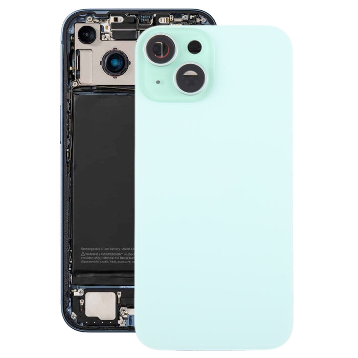 Para iPhone 15 Plus Tapa trasera de batería de vidrio con tapa de lente de cámara, For iPhone 15 Plus (with Camera Cover)