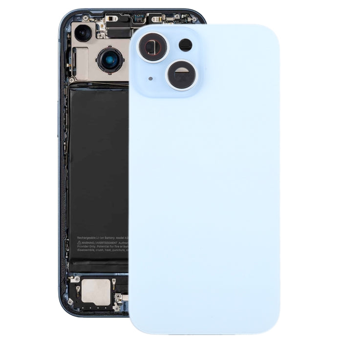 Para iPhone 15 Plus Tapa trasera de batería de vidrio con tapa de lente de cámara, For iPhone 15 Plus (with Camera Cover)