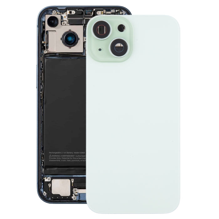 Tapa trasera de batería para iPhone 15 Plus con tapa de lente de cámara + imán MagSafe, For iPhone 15 Plus (with MagSafe)