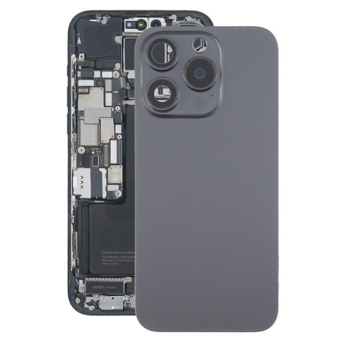 Para iPhone 15 Pro Tapa trasera de batería con tapa de lente de cámara + imán MagSafe, For iPhone 15 Pro (with MagSafe)