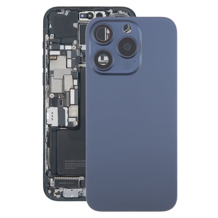 Para iPhone 15 Pro Tapa trasera de batería con tapa de lente de cámara + imán MagSafe, For iPhone 15 Pro (with MagSafe)