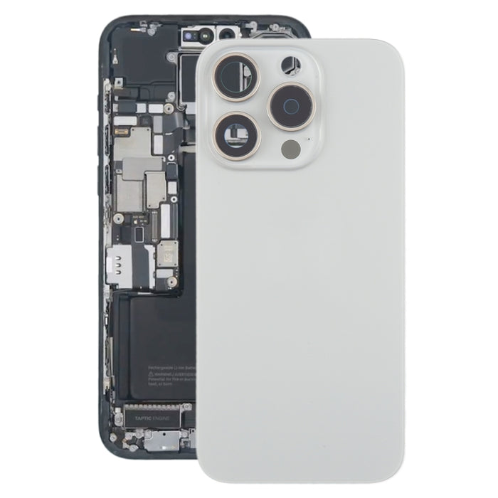 Para iPhone 15 Pro Tapa trasera de batería con tapa de lente de cámara + imán MagSafe, For iPhone 15 Pro (with MagSafe)